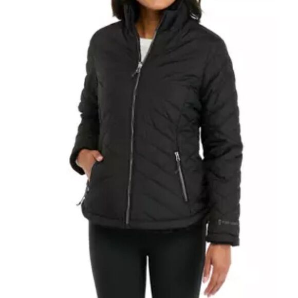 Free Country Jacket Women's Black Cloud Lite Reversible Faux Fur Winter XL Zip - Picture 2 of 12